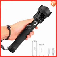 xiaomi led flashlight 1000000lm the most brightest zoomable usb rechargeable torch light 18650 26650 battery lantern for camping