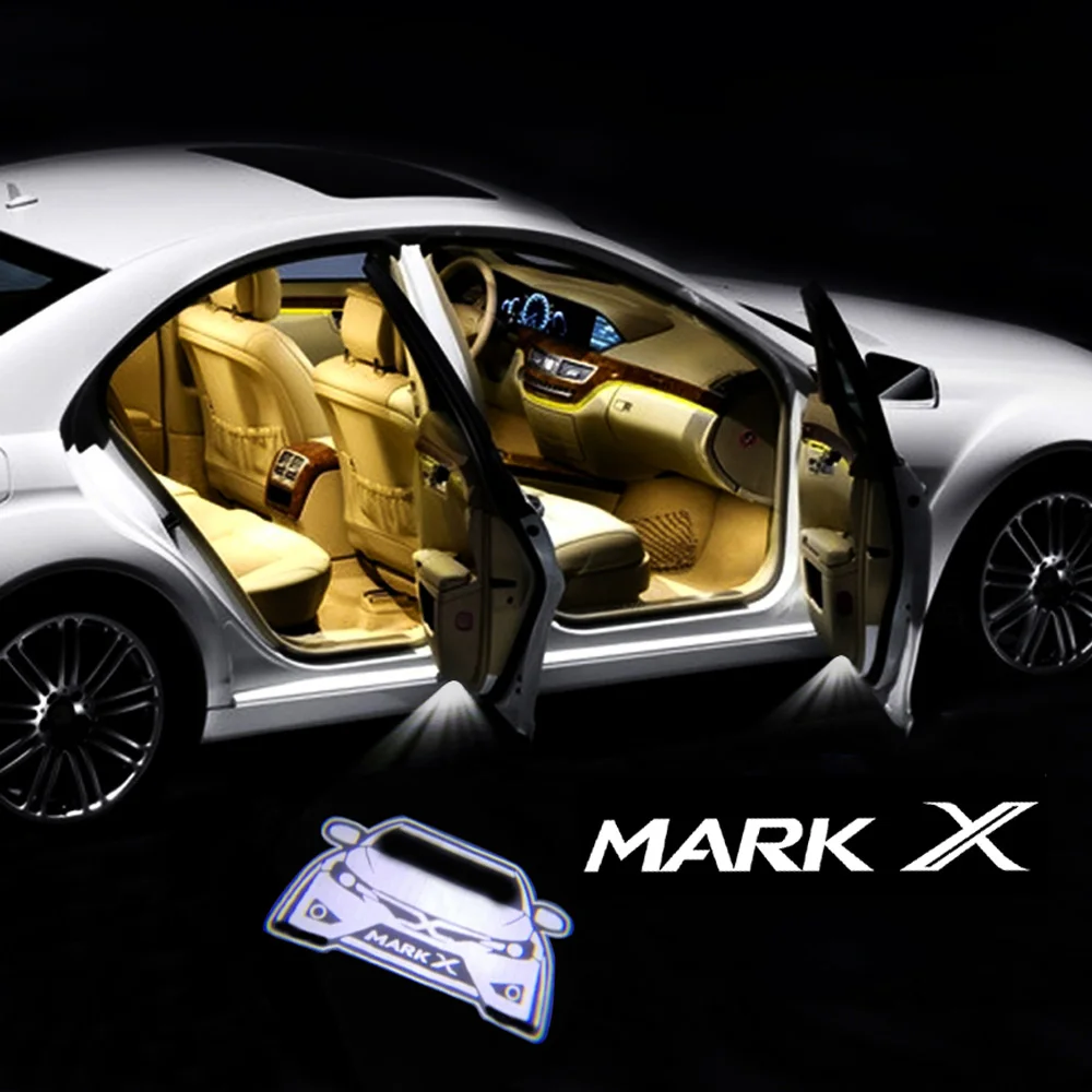

2 шт./лот Mark X подсветка логотипа приветственное освещение для Toyota Mark X Reiz автомобильный Стайлинг Toyota Автомобильный Дверной Свет Toyota теневая ...