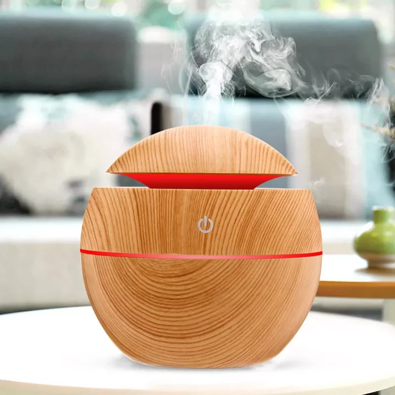 

Ultrasonic Wood Grain USB Air Humidifier Aroma Diffuser LED Night Light Mini Essential Oil Diffuser Aromatherapy Home