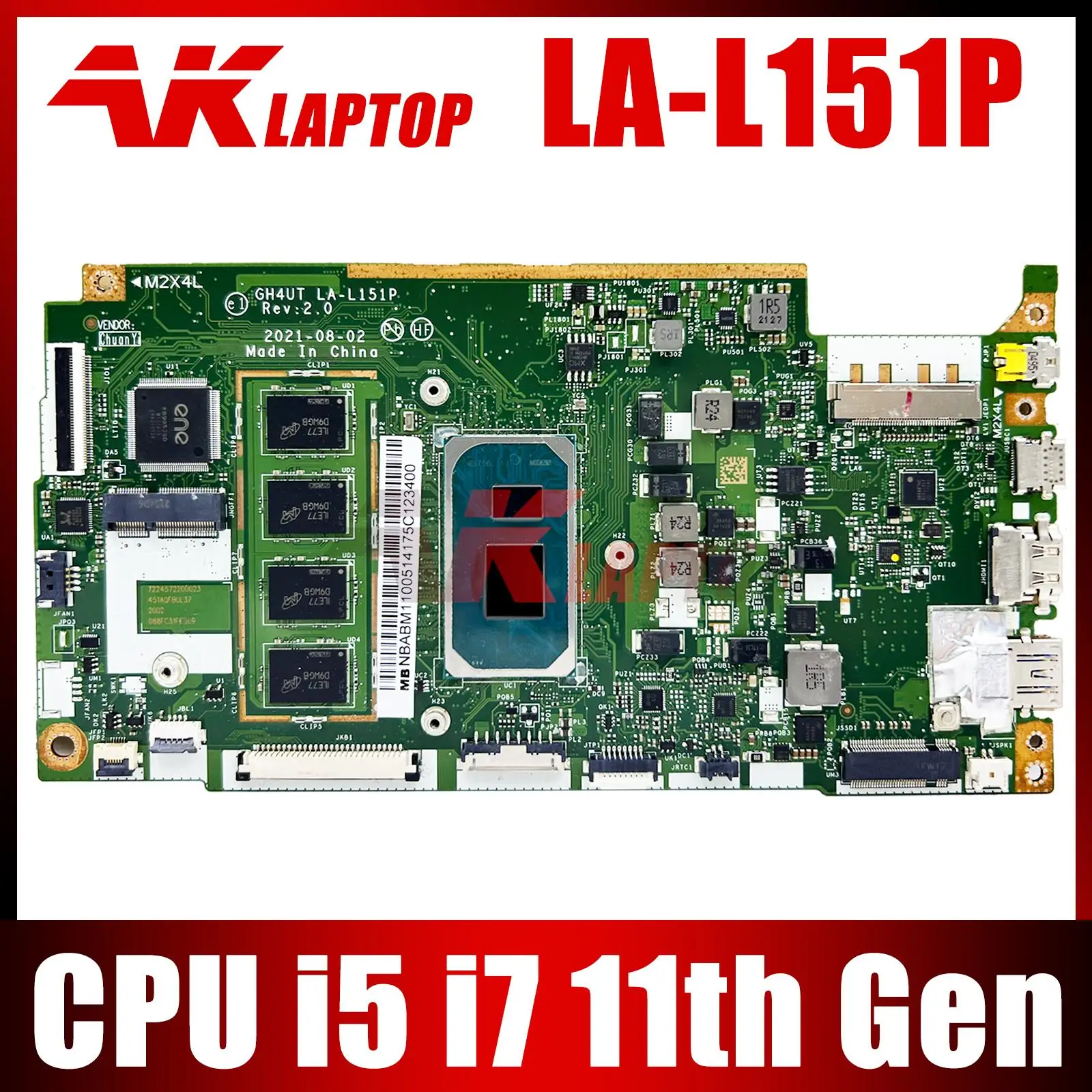 

For Acer Swift 3 SF316 SF316-51 PC Motherboard I5 I7 CPU 8G 16G RAM Mainboard GH4UT LA-L151P 100% Test OK
