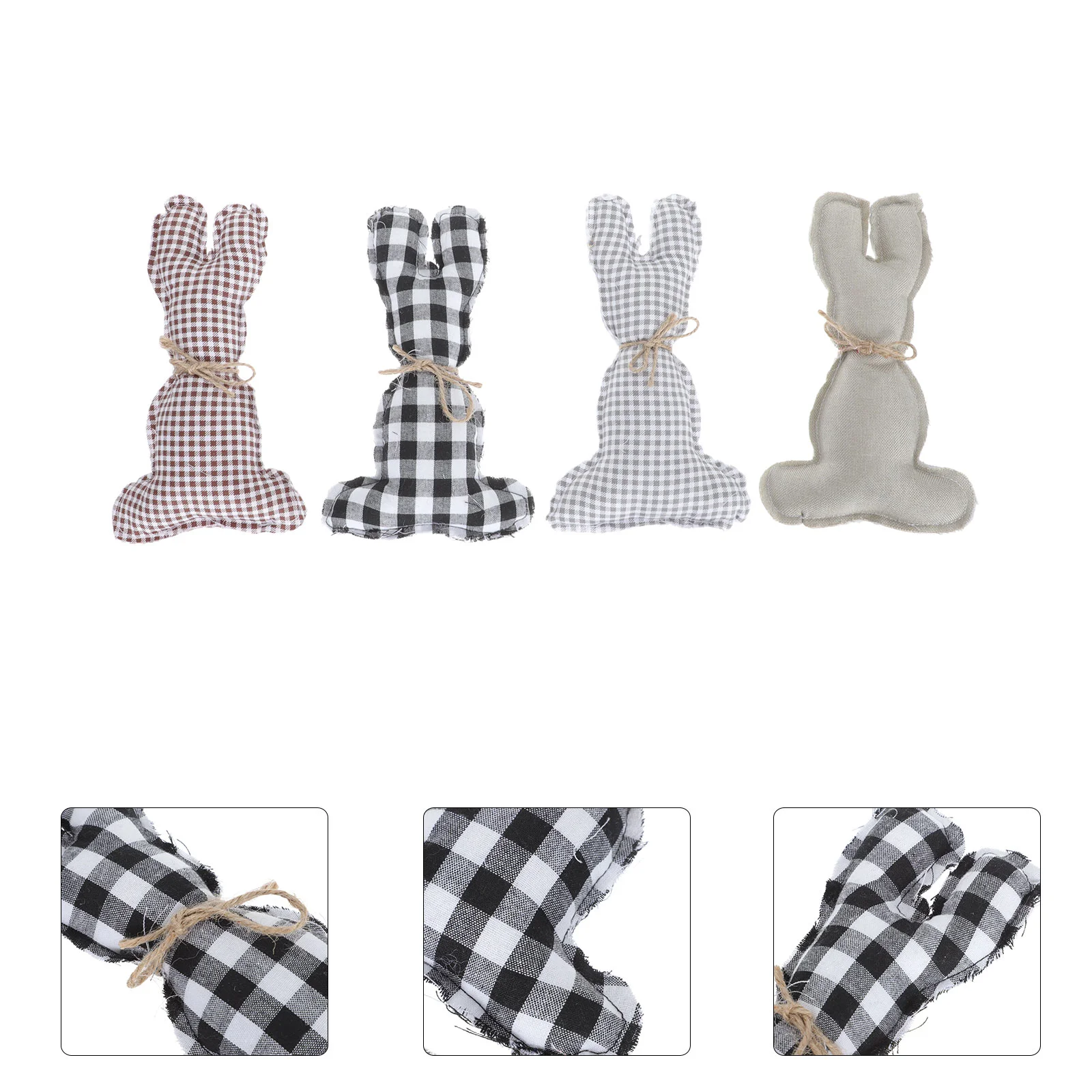 

4Pcs Festival Party Decor Props Easter Rabbit Dolls Festival Adorns for Easter
