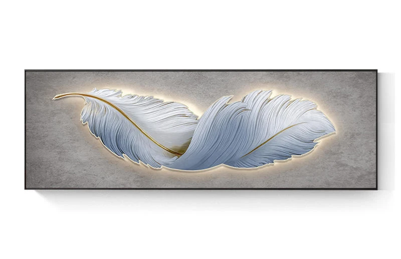 

Современный абстрактный постер с перьями на холсте