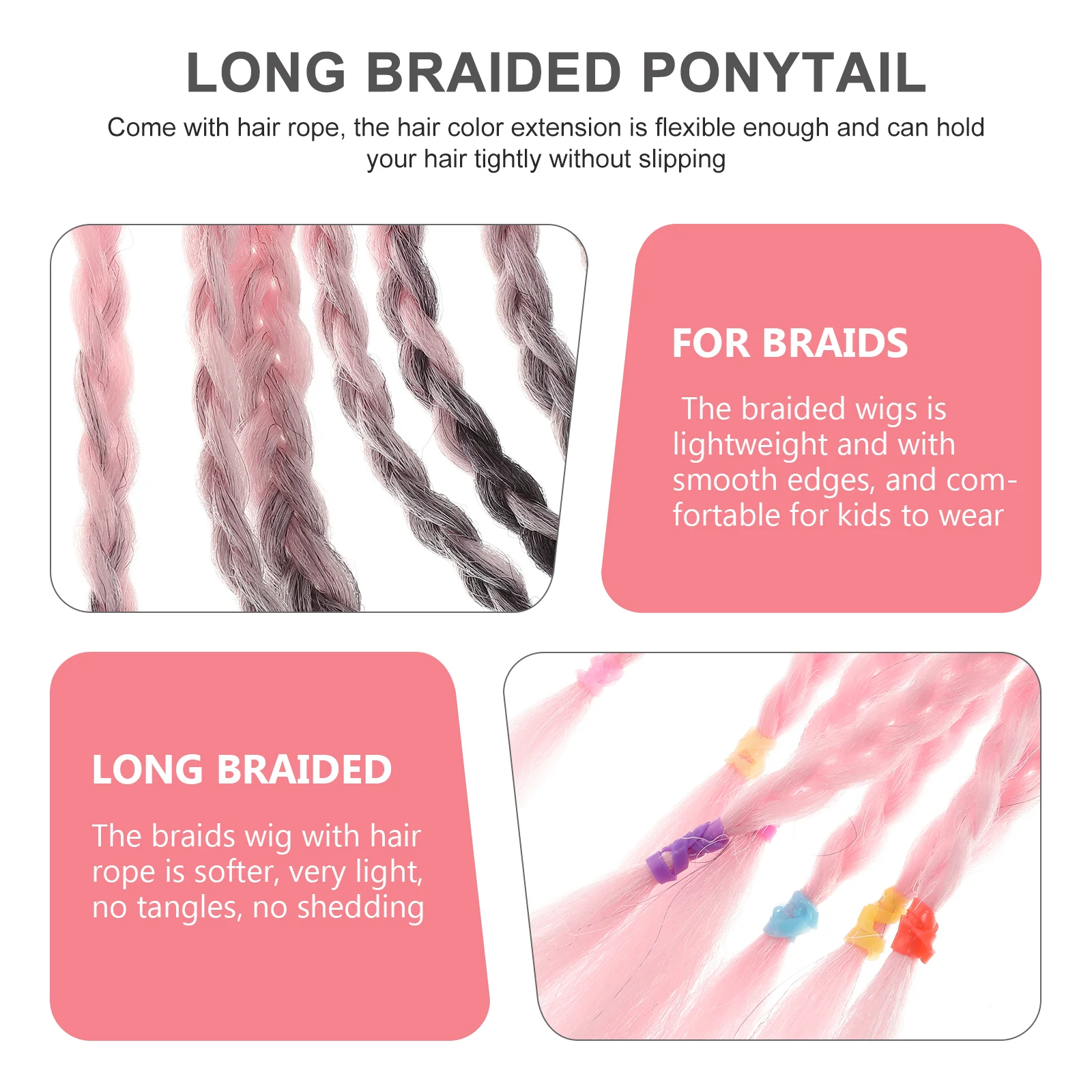 Прямые волосы для конского хвоста удлинитель косы из искусственной шерсти