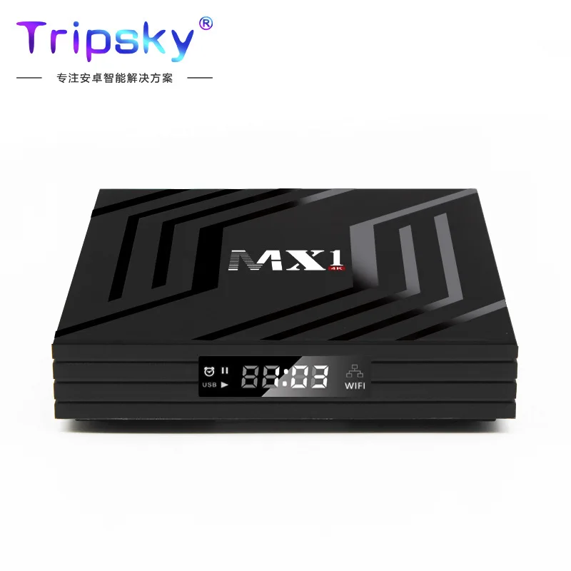 

MX1 rk3228a foreign trade TV box 2G + 16g network player Android 9.0 set top box manufacturer
