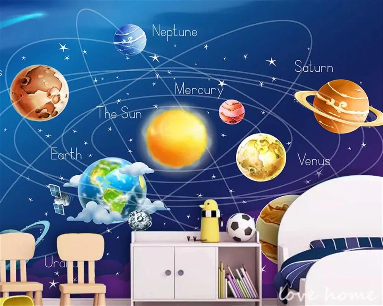

beibehang фотообои Солнечная система
