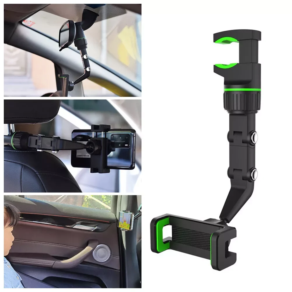 

Rearview Mirror Car Phone Holder Stand Universal Mobile Phone Clips for Car Seat Back Support 4-7inch Smartphone Car GPS Bracket