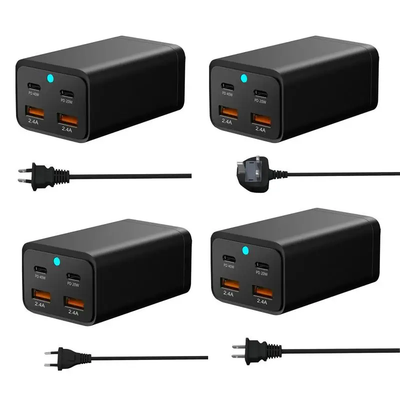 

Зарядное устройство USB C, 80 Вт, адаптер питания GaN PD для быстрой зарядки, 4 порта, быстрая зарядка для HUAWEI, ноутбуков, IPad, IPhone 13 14