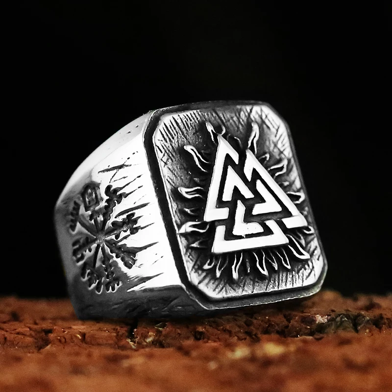 

Кольцо мужское из нержавеющей стали с компасом и компасом