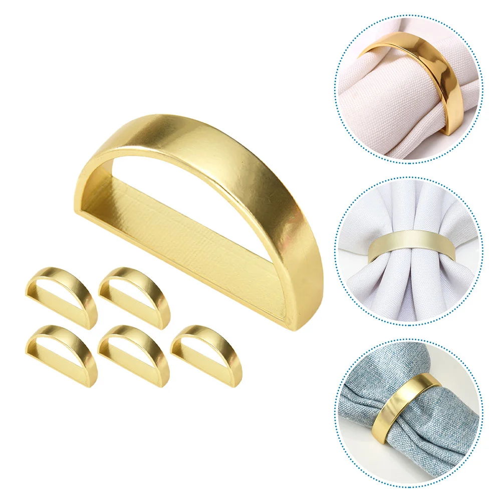 

Napkin Rings Holder Buckles Metal Wedding Table Christmas Decoration Holiday Round Party Design D Alloy Reliable Decor Home