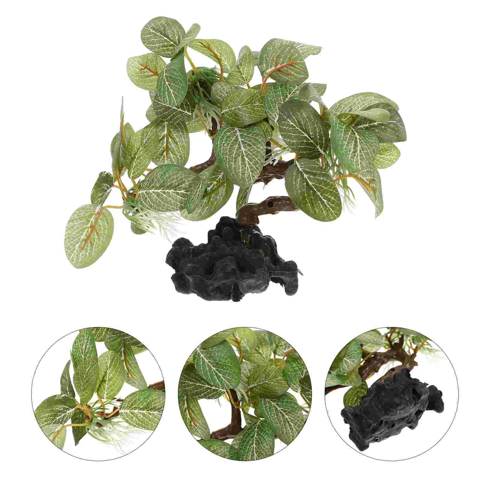 

Tank Aquarium Tree Fake Silk Betta Aquatic Accessories Decor Water Underwater Decorations Bonsai Artificial Reptile Lifelike