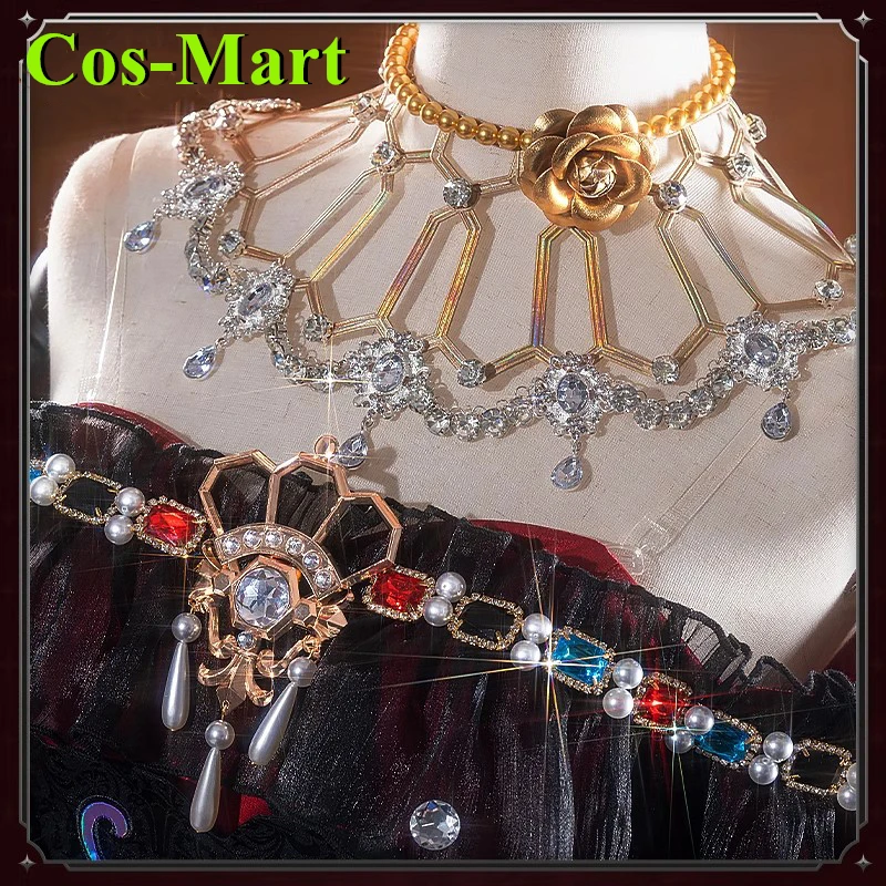 Cos-Mart Identity V Mary Bloody Queen Madame Red Superintendent Косплей Костюм Прекрасное Платье Ролевая Игра