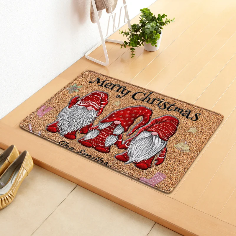 

Christmas Doormat Christmas Gnomes Elk Rug Indoor Outdoor Entrance Carpet Merry Christmas Decorations for Home New Year 2023