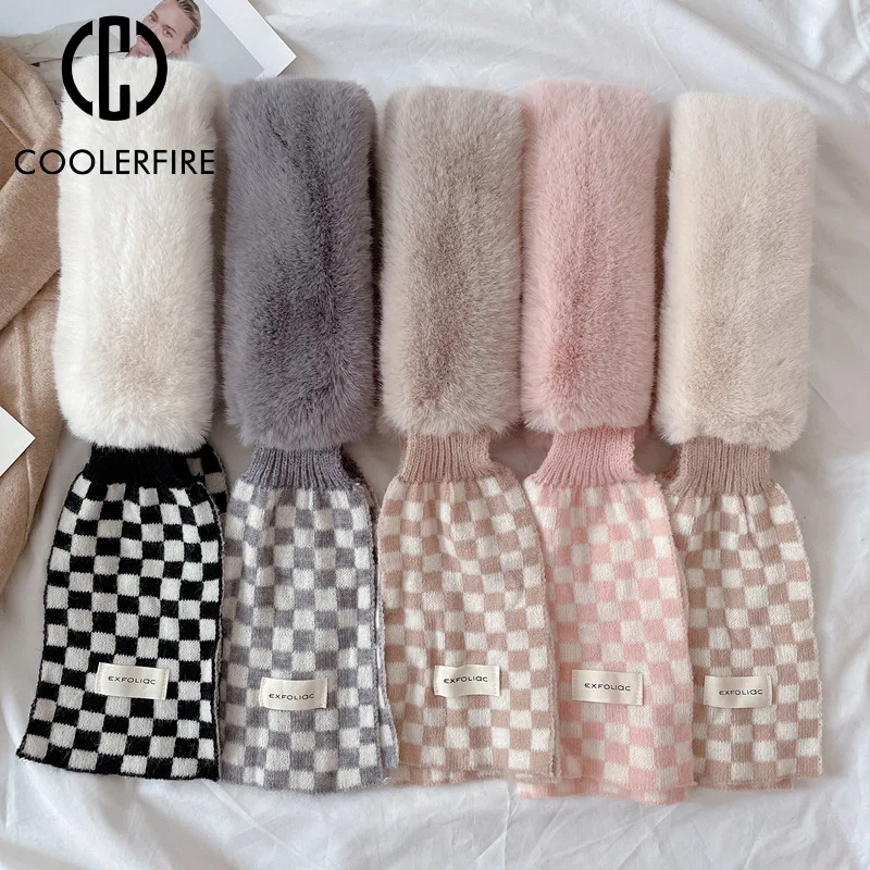 

Ins Soft Wool Plaid Scarf Korean Version Labels Autumn and Winter Plush Girl Scarf Imitation Otter Rabbit Hair Thickening AD2151