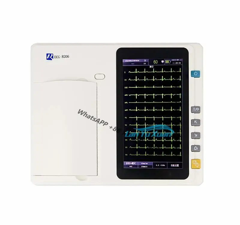 

12 Leads 6 Channels Cardiograph Electrocardiography Ecg Machine with Real-time Diagnostic Analysis