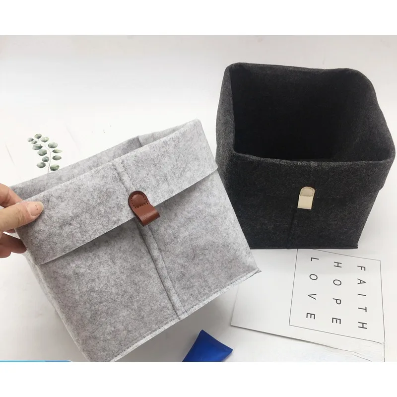 

Войлок, товары, емкость для хранения всякой всячины, сумка для одежды, кожаная корзина для хранения с пряжкой, можно добавить логотип