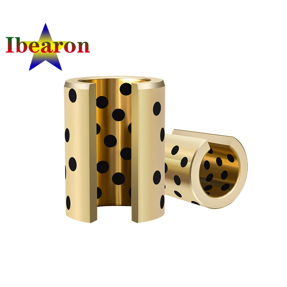 

1PCS/2PCS LM10-OP LM12-OP Lengthening Type Graphite Copper Sleeve Linear Bearing Self-lubricating Oil Free Bushing 3D Printer
