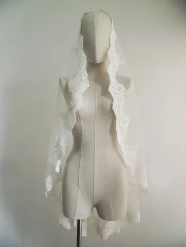 Кружевная фата hymli для свадьбы, длина до кончиков пальцев