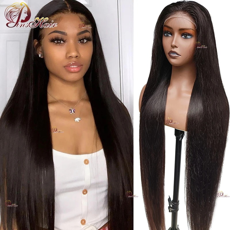 Natural Color Lace Front Wigs 13X4 Lace Frontal Wig Remy Human Wigs Malaysia Straight Hair Wigs With Baby Hair For Women 180%