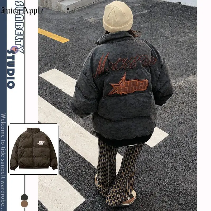 Fashion Winter Coat 2022 For Woman Streetwear Stand-neck Jacket Women Loose Casual Thick Warm Oversize Parkas Female Clothing