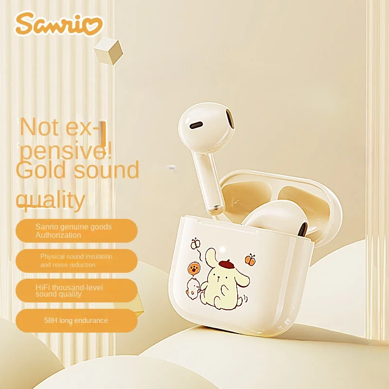 Sanrio Hello KittyMy melodyCinnamorollkuromiPompom Purin аниме Беспроводная bluetooth-гарнитура kawaii mini Милая