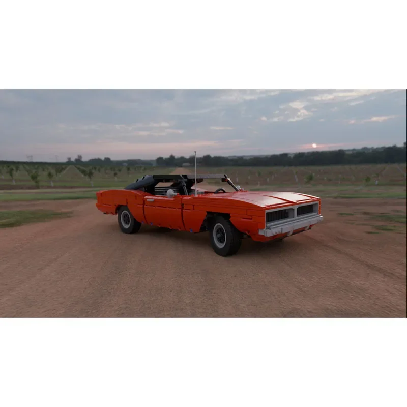 MOC-197296 Charger 1:10 Supercar Stitching Assembly Building Block Model • 1789 Parts Boy Kids Birthday Toy