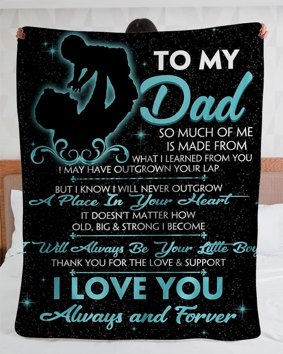 

The sofa bed blanket from boys to dads is a super soft and warm printed flannel blanket.