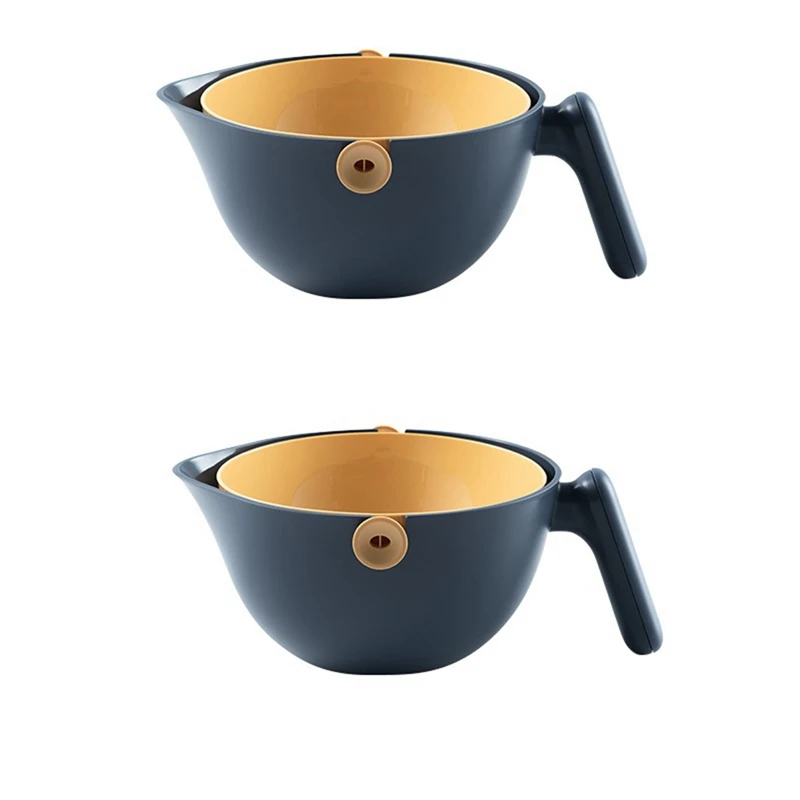 

Double-Layer Rotatable Colander, Heat-Resisted Pasta Strainer, Food Level Collander/Strainer For Fruit And Veggie