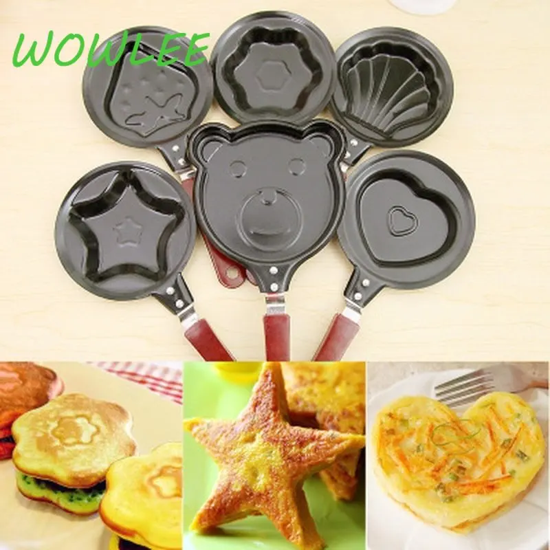 Children's Cartoon Animal Omeletteegg Fry Kitchen Supplies Breakfast Love Pan Cake  Heart Omelette Cast Iron Non Stick Wok