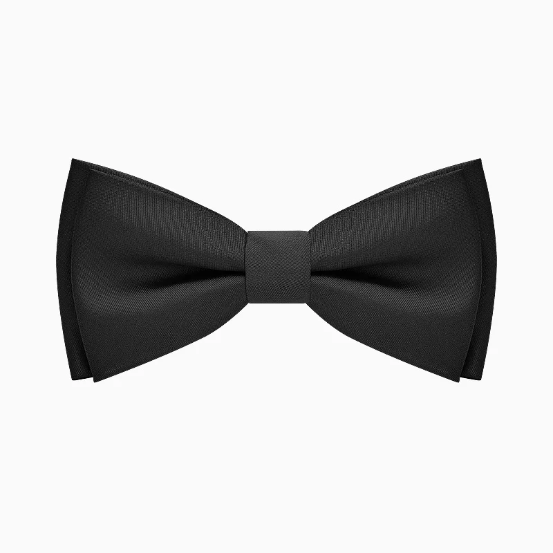 

Черный галстук-бабочка для свадьбы, Мужской Свадебный галстук-бабочка для жениха, мужской однотонный Модный высококачественный галстук-бабочка для делового костюма