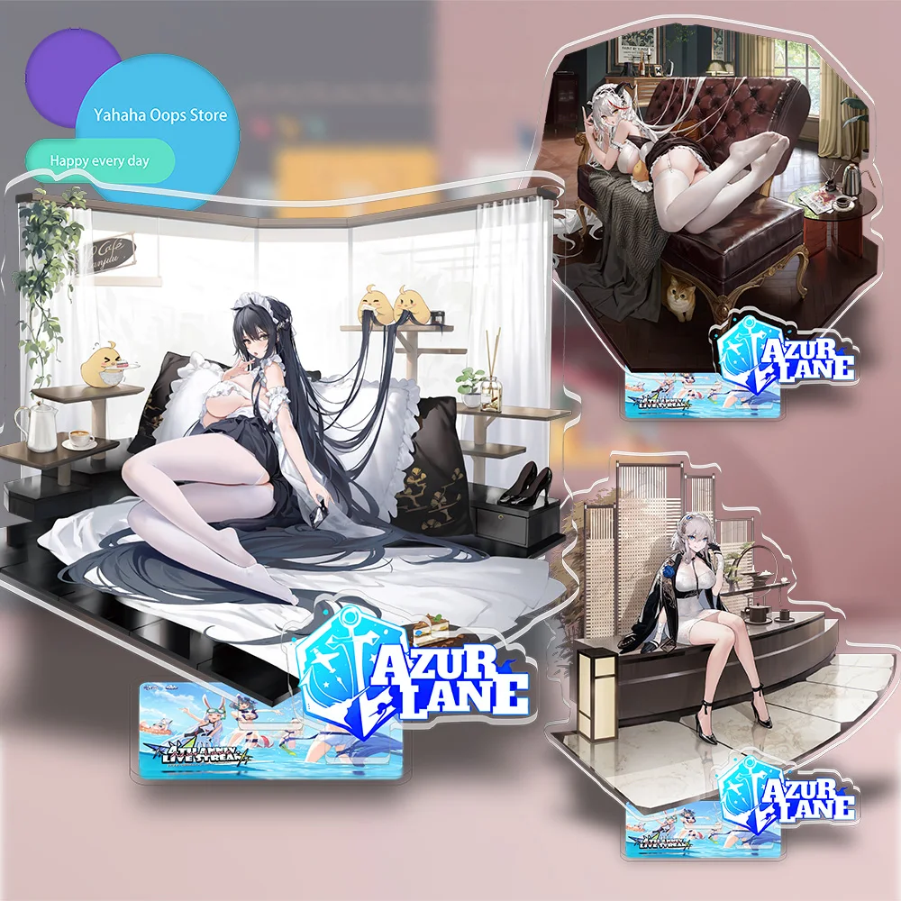 

Azur Lane Video Game Bracket Model Board Display 15cm Desktop Anime Character Acrylic Bracket Collection High Precision Print P1