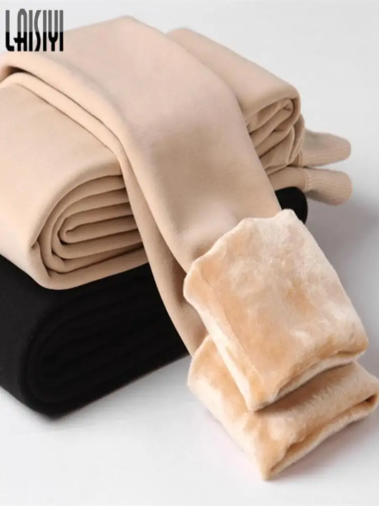 

Warm Leggings for Women Thermal Velvet Cotton Slimming Tights with Fleece Pants High Stretch Black Thick Women's Winter Leggings