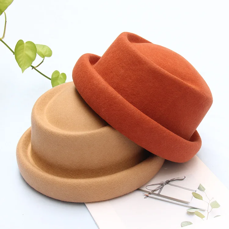 

Women Wool Pork Pie Hats Retro Fedora Caps Trilby Sunhat Classical Jazz Party Outdoor Travel Street Style