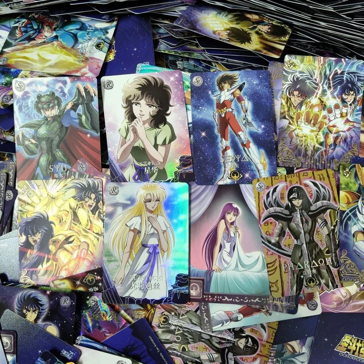 Фото Оригинальные карты KaYou Saint Seiya, случайные 100 шт., персонаж Athena Seiya Shiryu Hyoga Shun3), Mu Saga DeathMask Shaka Milo Shura №3