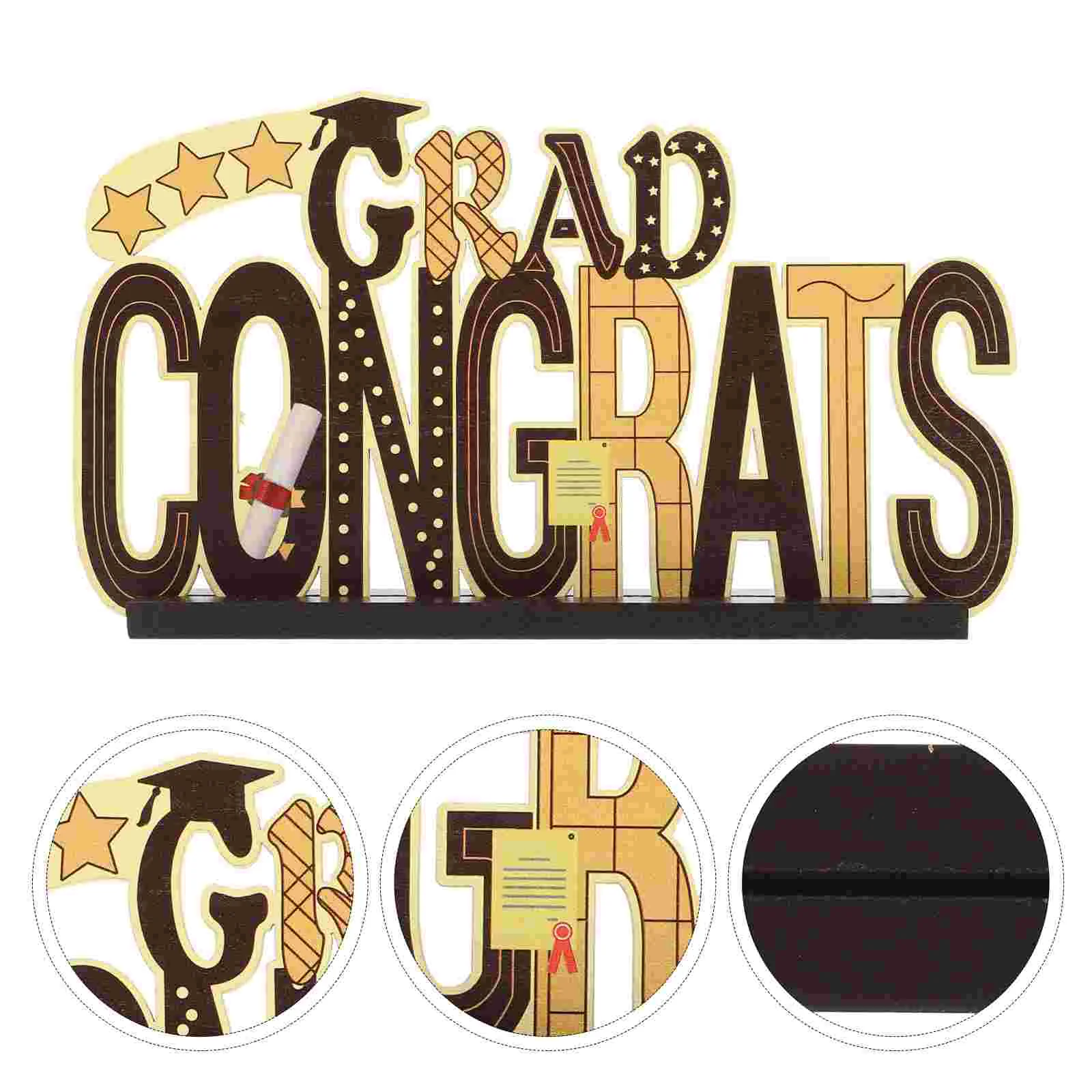 

Wooden Graduation Adornment Graduation Party Desktop Ornament Photo Prop