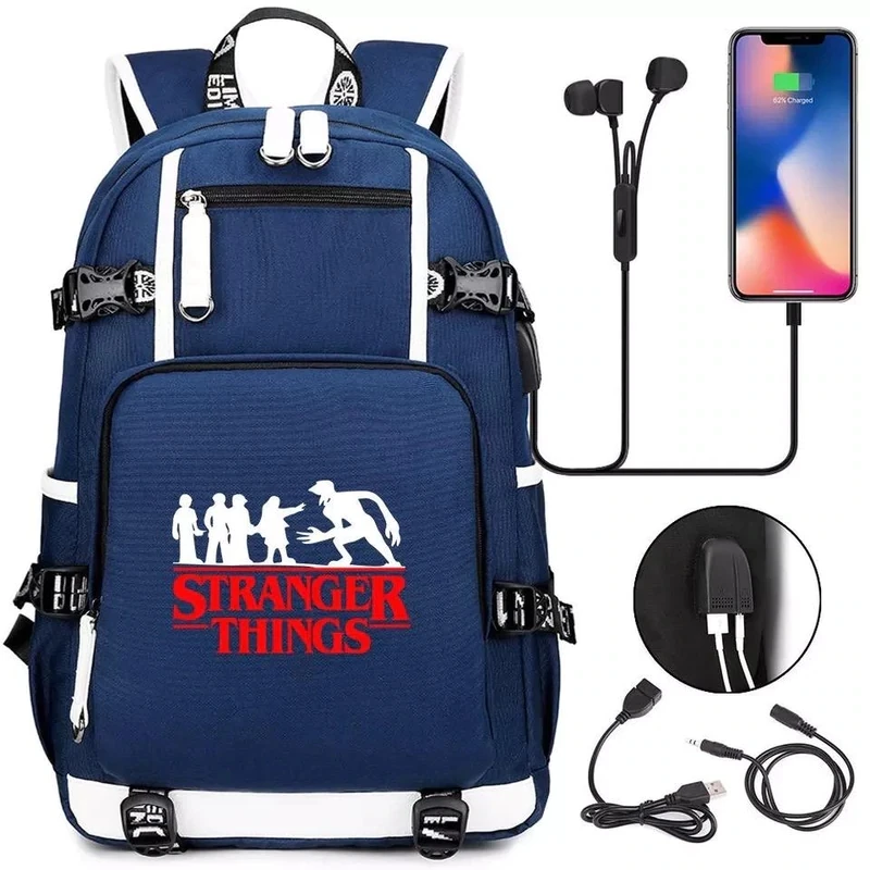 

Ullzang Eleven Stranger Things Backpack Schoolbag Travel Notebook Laptop Bags for Kids Students