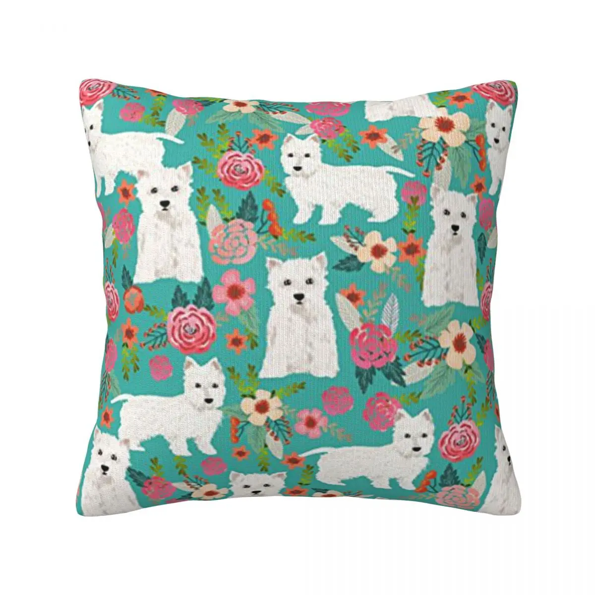 

West Highland Terrier Throw Pillow Cover Decorative Pillow Covers Home Pillows Shells Cushion Cover Zippered Pillowcase