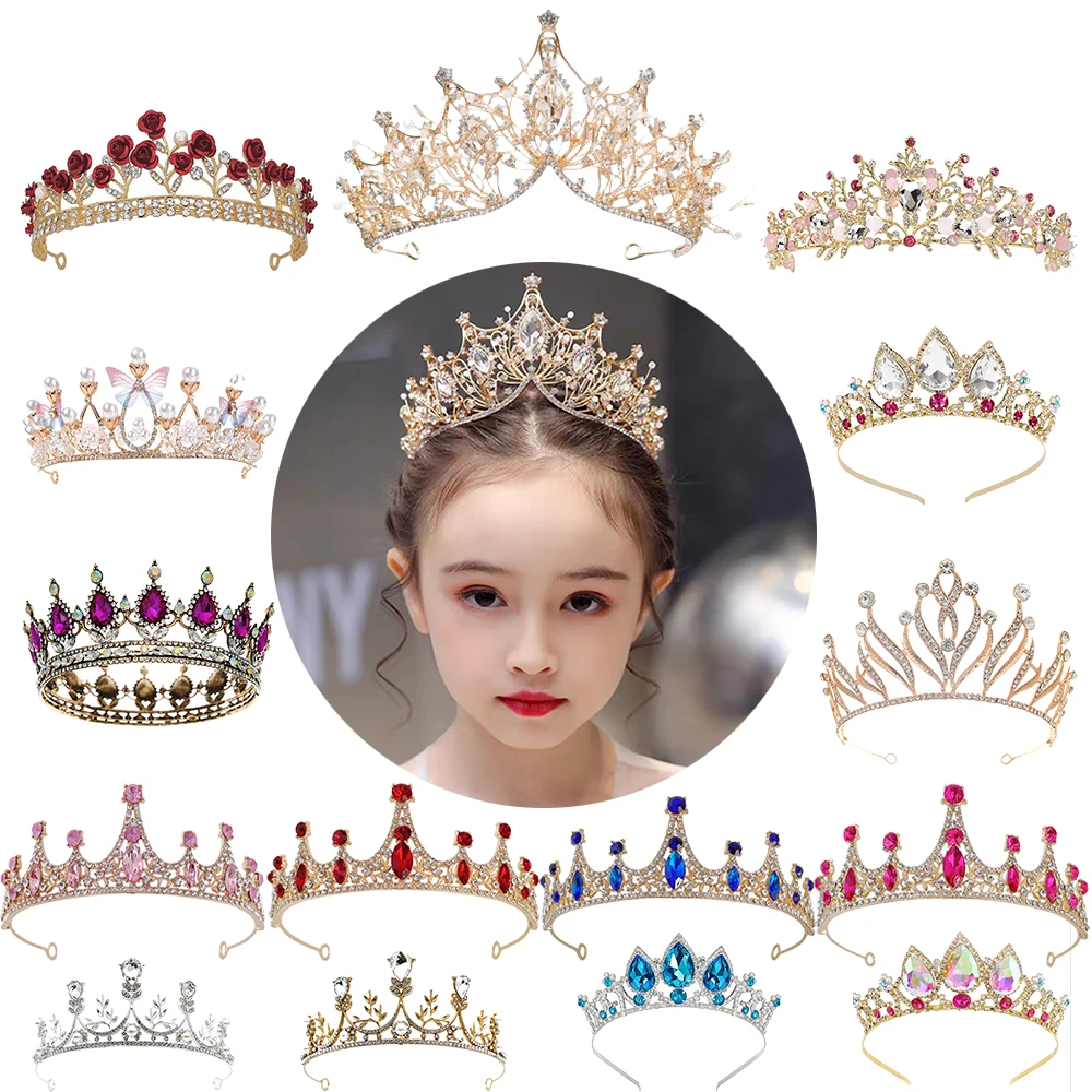 

Свадебная Корона, украшения для волос, свадебные аксессуары для волос, Женская корона в стиле барокко, тиары с бриллиантами для невесты, короны, подарок