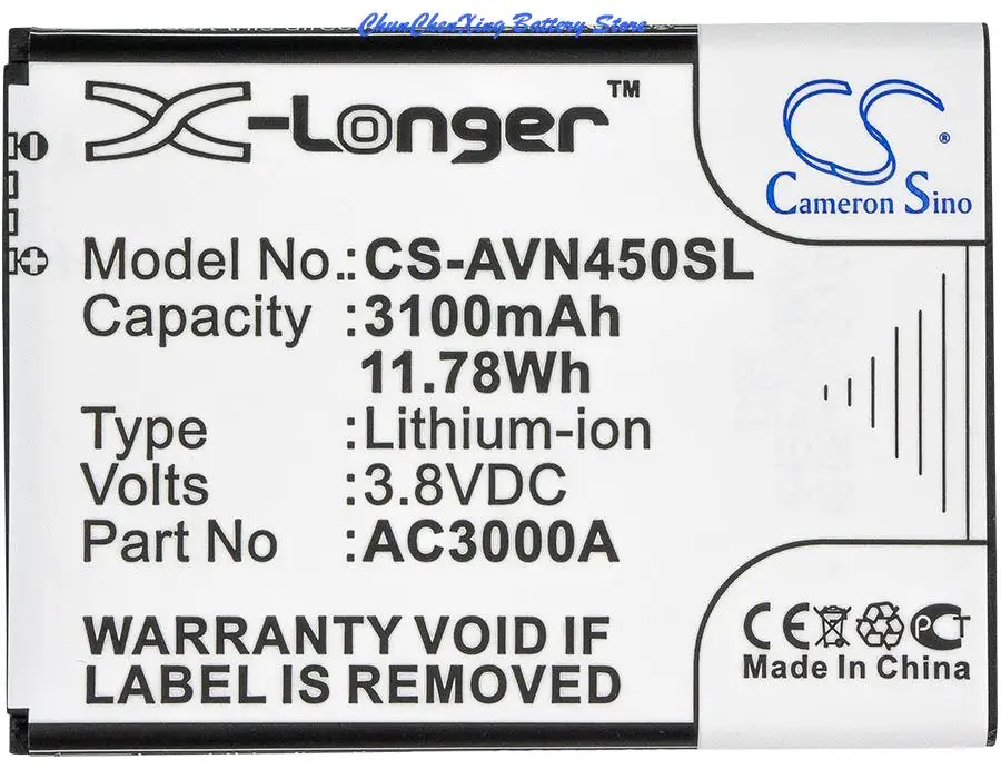 

Cameron Sino 3100mAh Battery AC3000A, AC3000B for Archos 45 Neon