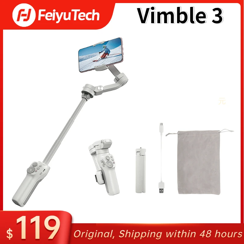 Купи FeiyuTech Vimble 3 3SE 3-Axis Handheld Smartphone Gimbal Portable and Foldable for iPhone 14 Pro Max Samsung Xiaomi за 5,940 рублей в магазине AliExpress