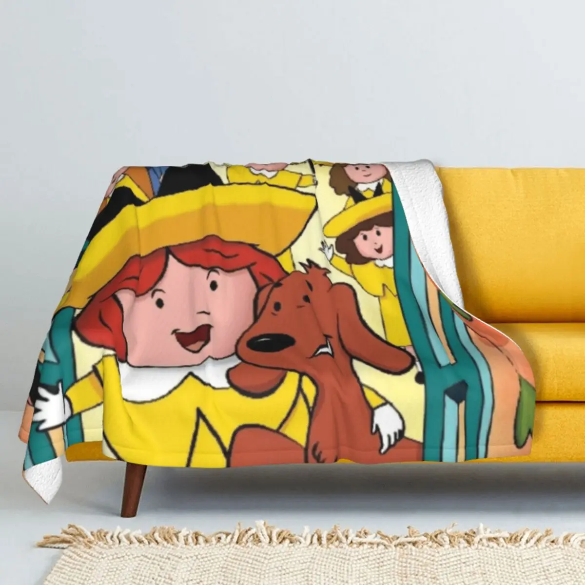 

Зимнее утепленное Двухслойное шерстяное одеяло Madeline из кораллового флиса, детское одеяло, теплая постельная одежда, диван, забавное