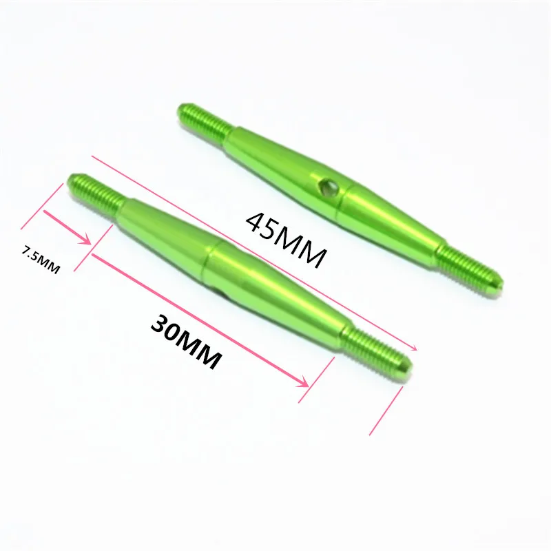 

GPM 1 Pair Aluminum Alloy 3MM Positive And Negative Pull Rod Long 45mm Tooth 7.5MM For RC Car T345TL75