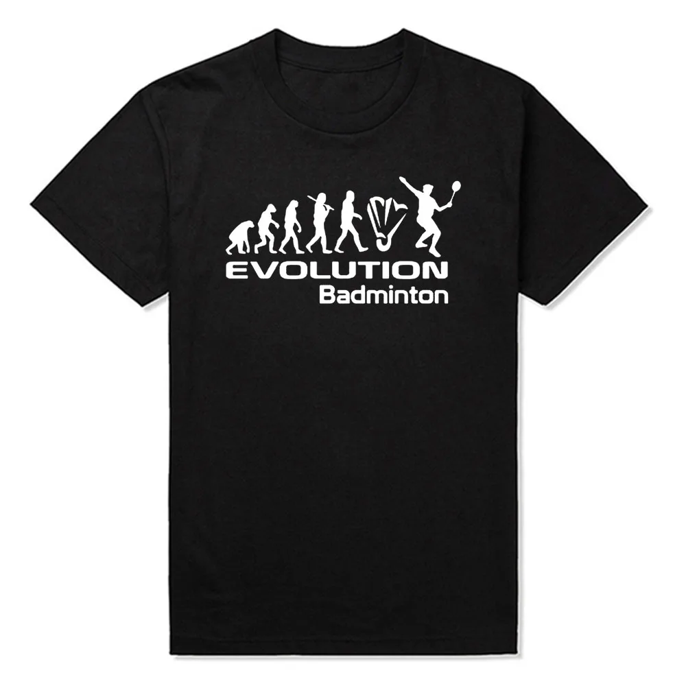 

Evolution Of Badminton Birthday Funny Unisex Graphic Fashion New Cotton Short Sleeve T Shirts O-Neck Harajuku T-shirt