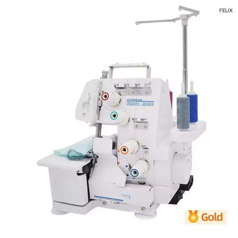 Четырехлинейная настольная швейная машина оверлок электрическая маленькая