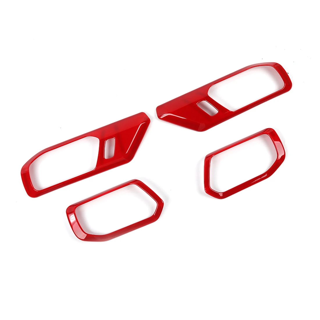 

Car Door Inner Handle Decoration Cover Stickers Interior Accessories for Ford Bronco 2021 2022, ABS Red