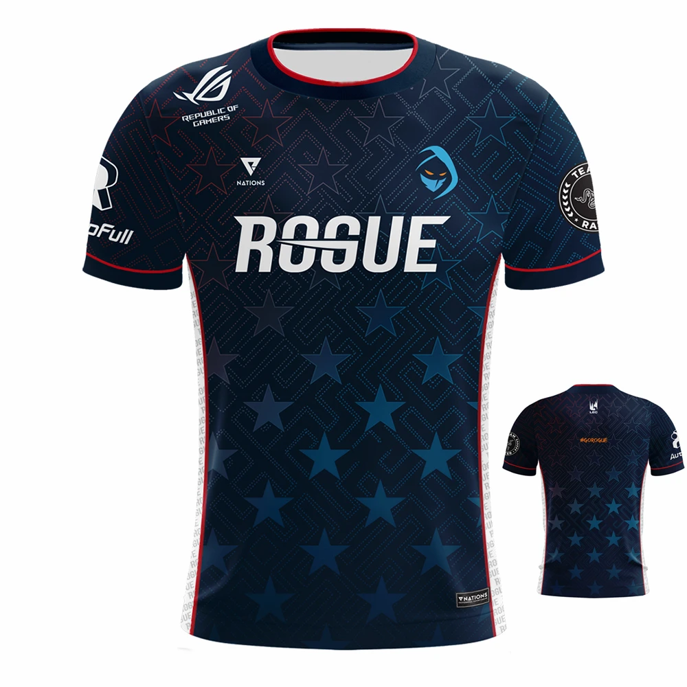 

Лидер продаж, новинка, футболка для киберспорта с круглым вырезом и короткими рукавами для мужчин, дышащая быстросохнущая футболка большого размера, спортивная одежда, Топ