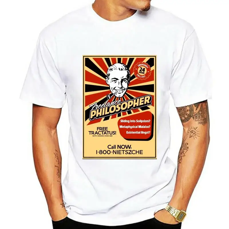 

Философическая Футболка-Ретро футболка премиум класса с фриллиантом философом