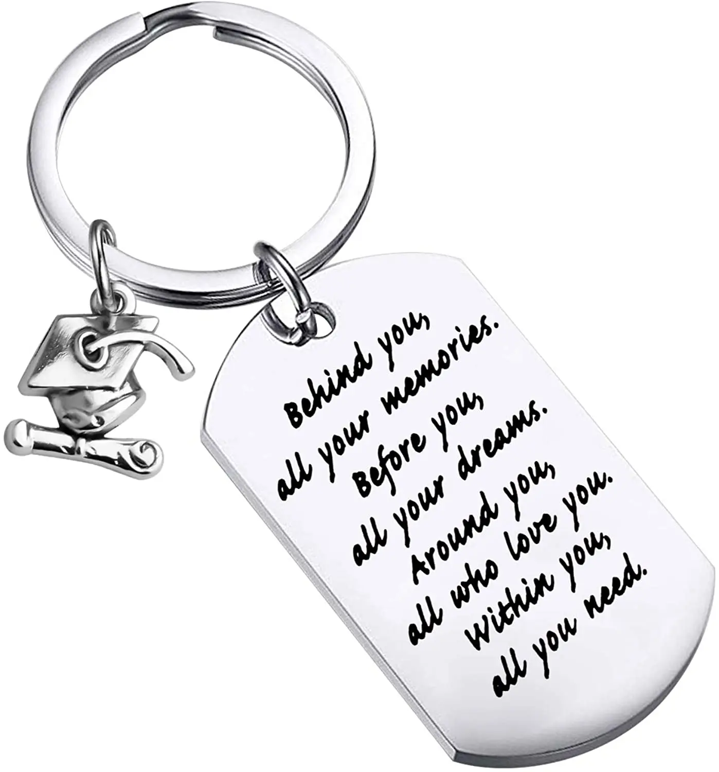 

Fashion Graduation Gifts Behind You All Memories Before You All Your Dream Keychain Inspirational Graduates Gifts DIY Custom