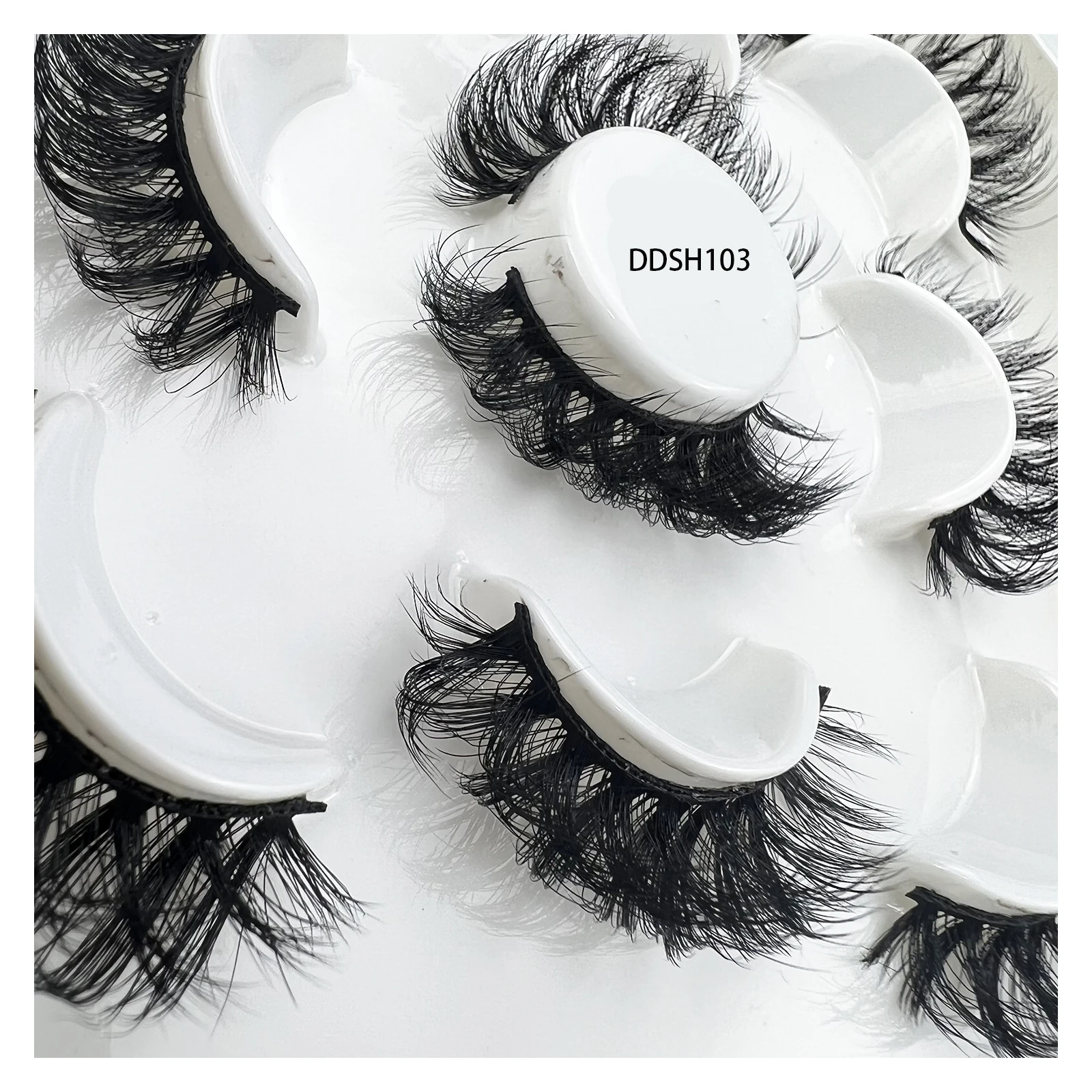 

Natural DD Curl Shegoal Makeup New 5 Pairs 5D Silk Mink Lash Faux False Eyelashes Wholesale Free Shipping Items Low Price Reused