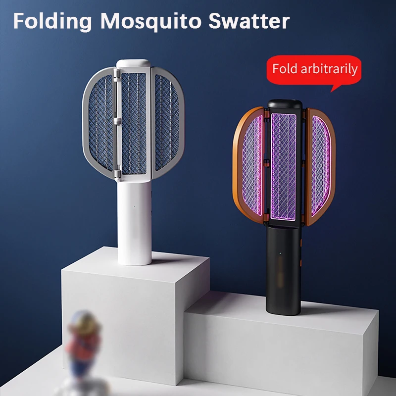

Electric Usb Mosquito Killing Swatter 180°Foldable Rechargeable Household Killing Lamp Portable Mosquito Repellent Mosquito Trap