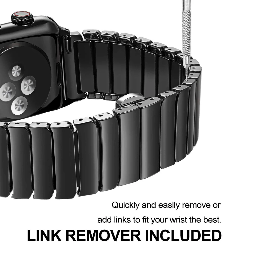 Ceramic Strap for Apple Watch Band Ultra 876543SE Replacement Bracelet Wristband for iWatch Series 49mm 45mm 44mm 42mm 41mm 40mm